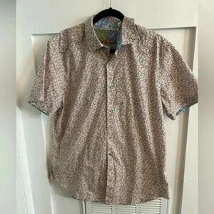 Robert Graham Pocatello Classic Fit Short Sleeve Stretch Shirt Multi Large